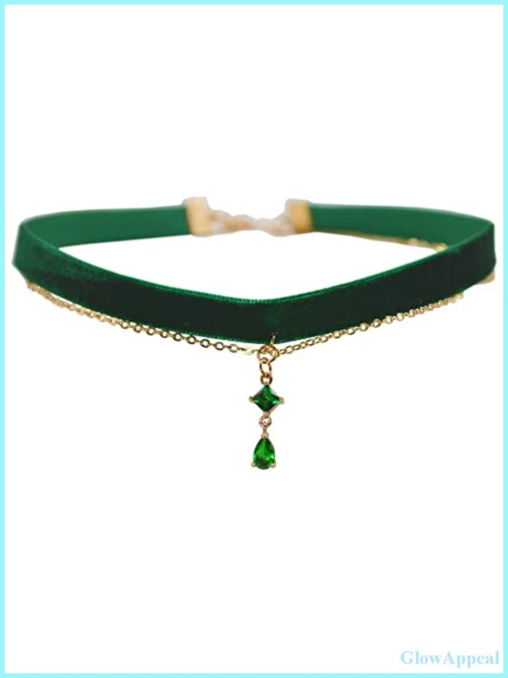 Velvet Double Layer Choker Necklace Gothic Pendant Adjustable Lobster Clasp